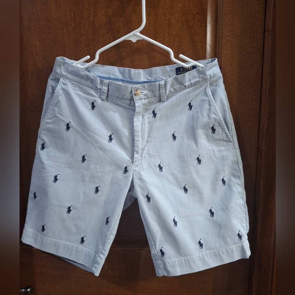 Polo by Ralph Lauren Men's Embroidered Blue Shorts